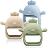 3 Packs Baby Teething Toy Silicone Teething Mitten for Babies Over 3 Months Anti Dropping Wrist Hand Teethers Baby Chew Toys for