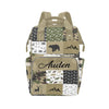 Noverbibi Woodland Deer Bear Baby Diaper Bag with Name - Personalized Nursing Travel Tote Backpack for Mom or Dad, Custom Name B