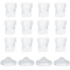 Mompmuir 12Pcs Duckbill Valves & 4Pcs Silicone Diaphragm Compatible With Momcozy M5 / Paruu P16 Wearable Breast Pump, Replacemen