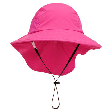 Muryobao Toddler Kids Baby Girls Boys Sun Hat Summer Upf 50+ Uv Protection Caps Wide Brim Neck Flap Beach Play Fishing Hats Rose