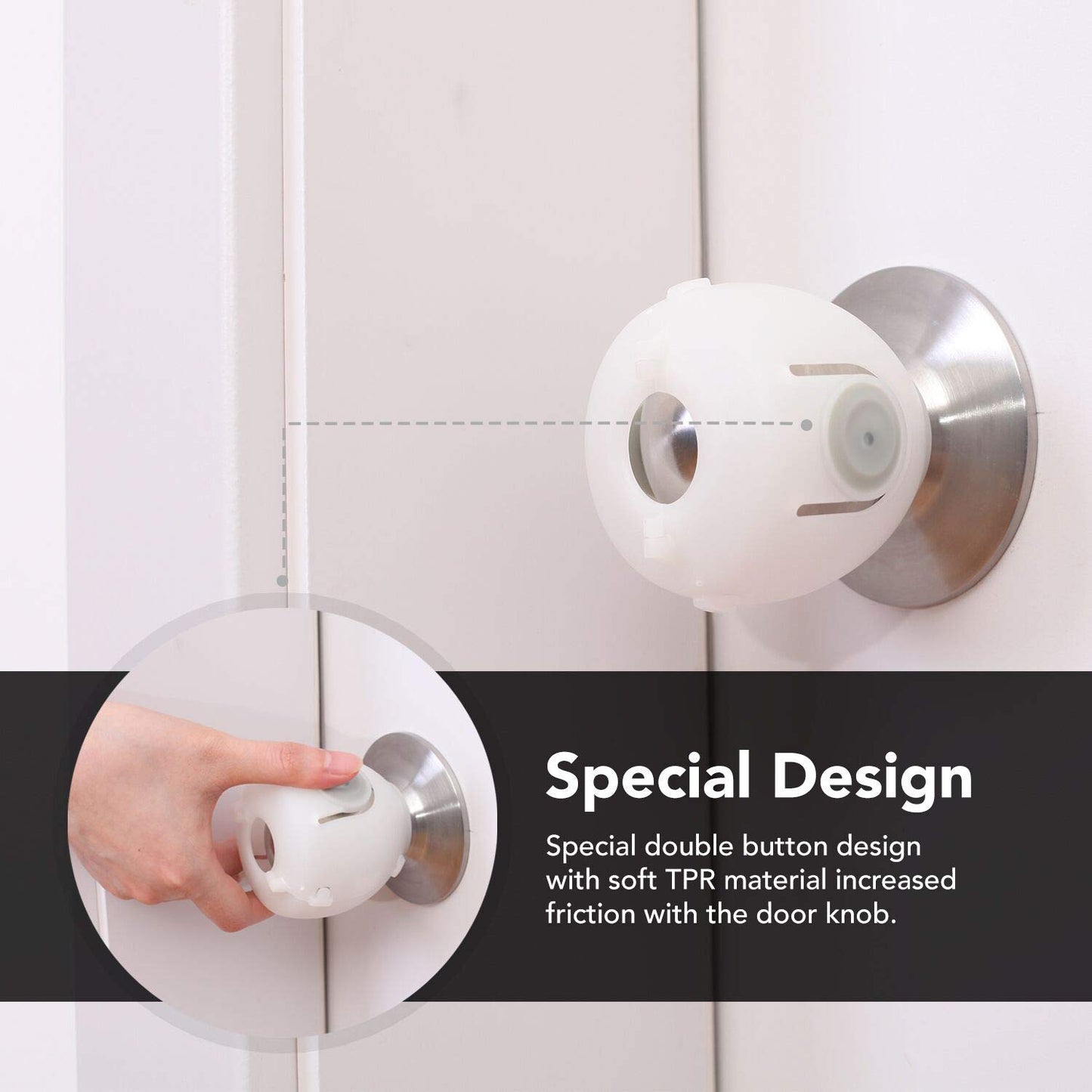 Eudemon 6 Pack Baby Safety Door Knob Covers Door Knob Locks