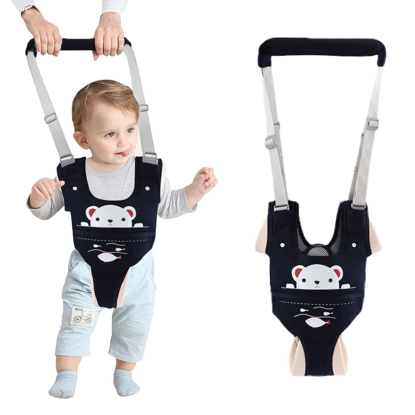 Ocanoiy Baby Walking Harness Handheld Baby Walker Assistant Belt Adjustable Toddler Infant Safety Harnesses Standing Up Walking
