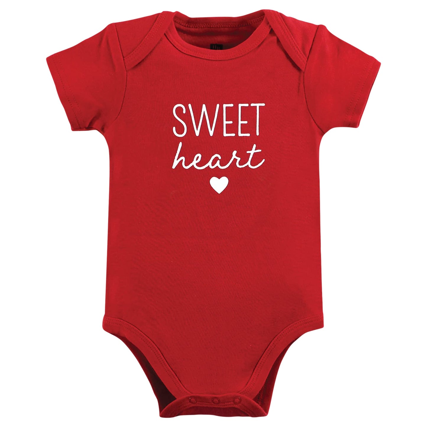 Hudson Baby Unisex Baby Cotton Bodysuits, Valentine Sweetheart, 3-6 Months