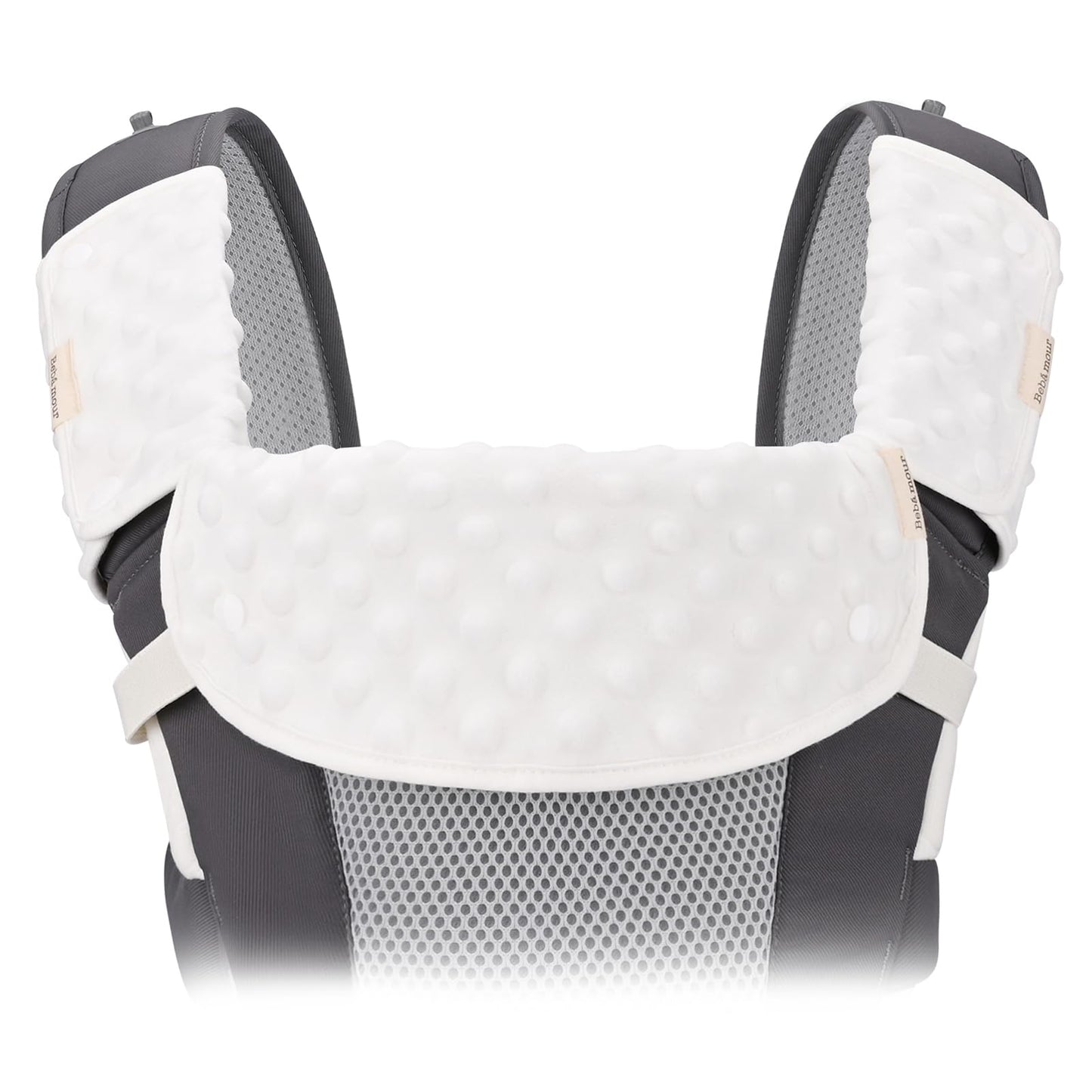 Bebamour Drool And Teething Reversible Cotton Pad For All Carry Positions Baby Carrier White Drool Bib For Boys & Girls(Strawber