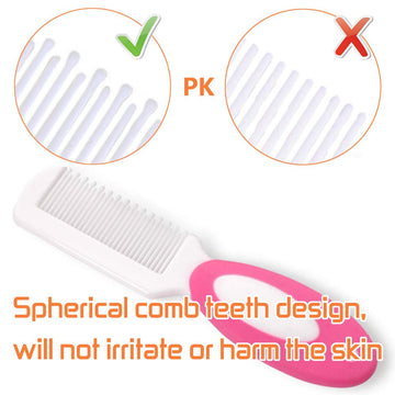 Baby Hair Brush, Cradle Cap Brush, Baby Hair Comb, Baby Hair Brush And Comb Set For Newborns & Toddlers, Baby Brush Soft Bristle