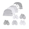 Mamimaka Baby Hat And Mittens Set - Newborn Baby Hats Caps For Boys & Girls, 0-6 Months, 100% Cotton