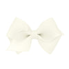 Wee Ones Girls' Classic Grosgrain Hair Bows On A Weestay No-Slip Hair Clip, Handmade, Wee Sized Bow, Antique White