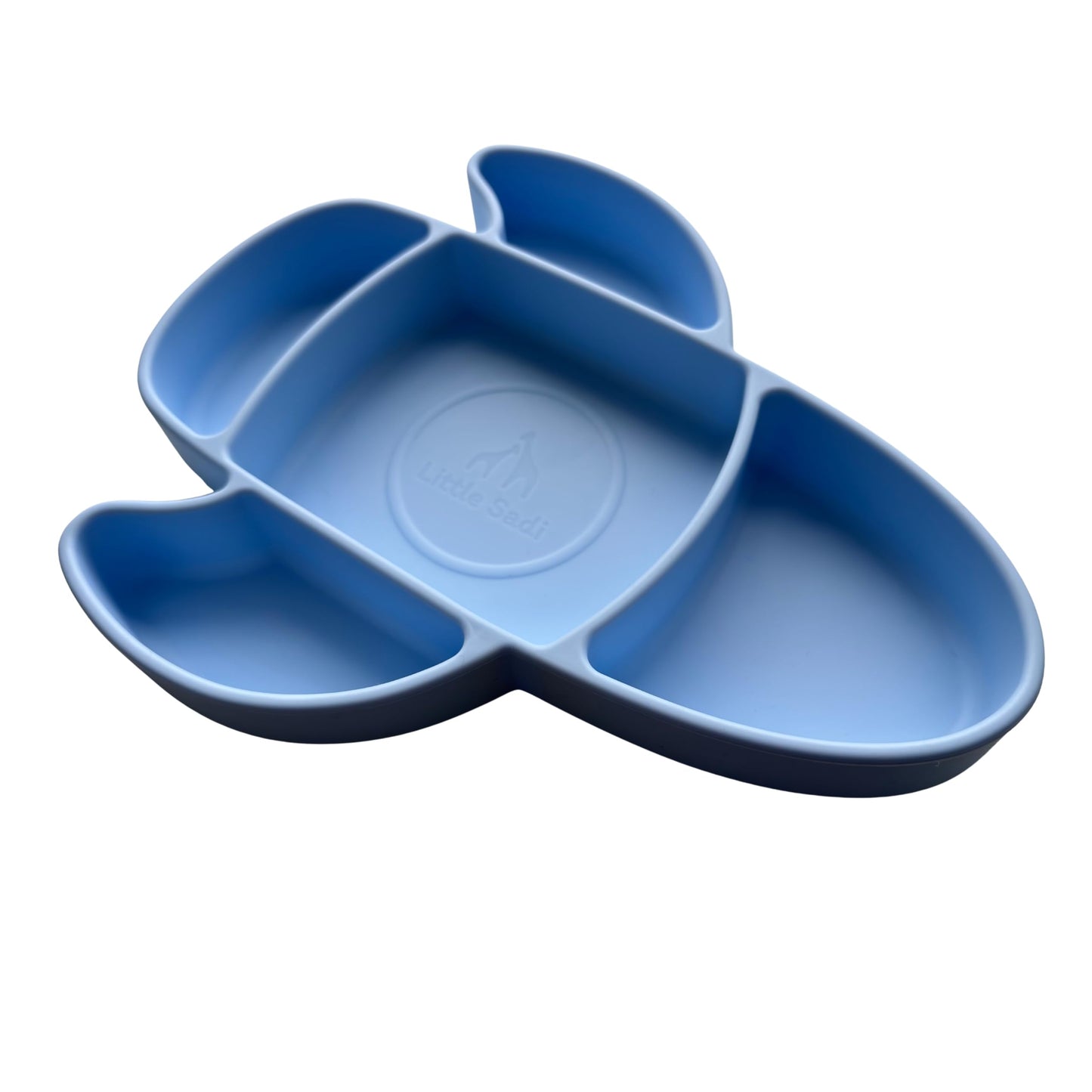 Little Sadi Airplane-Shaped Silicone Plate (Blue)