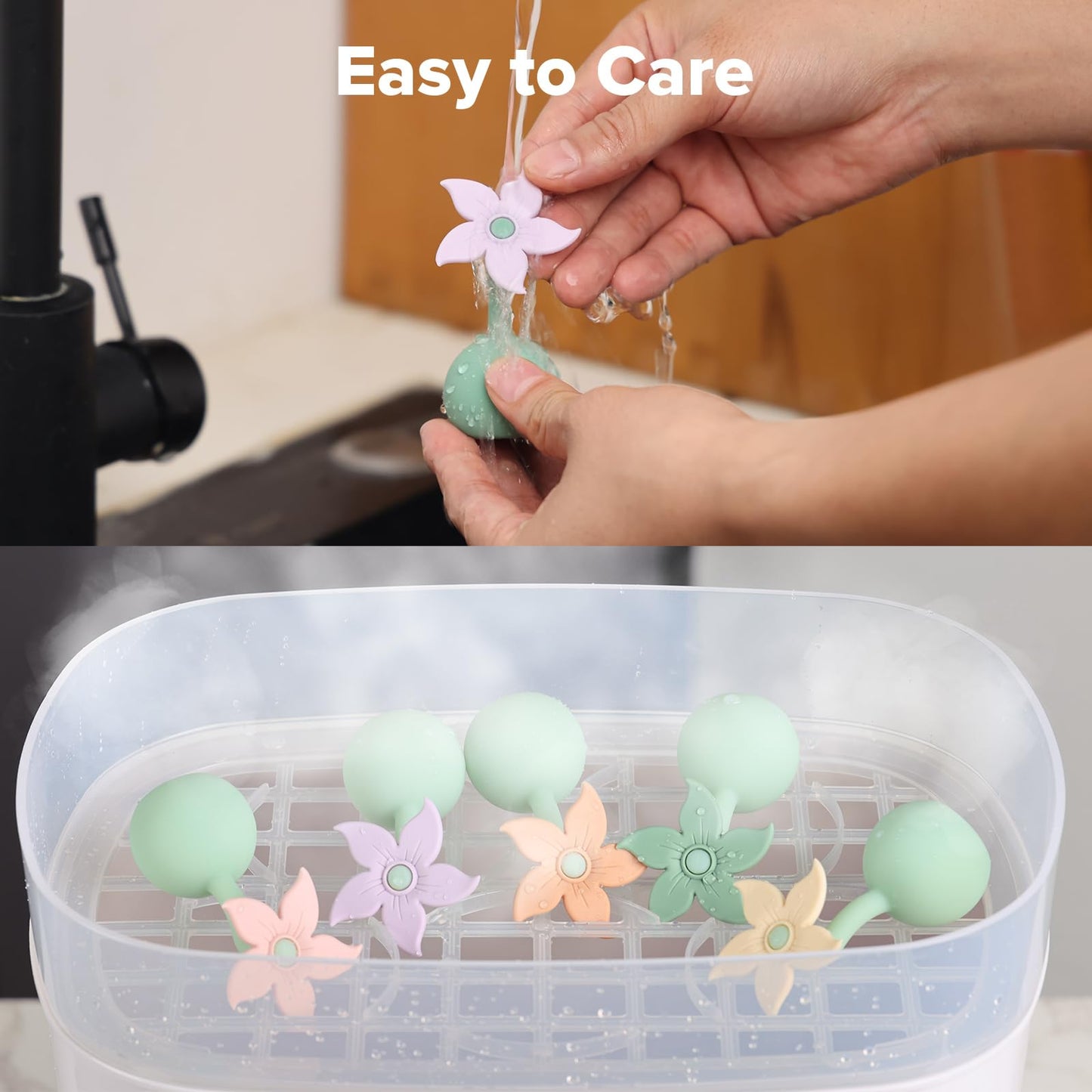 Haakaa Manual Breast Pump Flower Stopper (Lavender) - Made Of Premium Silicone, Bpa Free, Compatible With All Haakaa Breast Pump