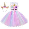 Zerostage Unicorn Princess Dresses For Girls Costume Birthday Decorations Halloween Christmas Gifts Fairy Party Sequin Tutu Outf