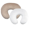 Ievolve Minky Nursing Pillow Cover Breast Feeding Pillow Cover Slipcover U Shape For Baby Boy Girl,Cover Only(Beige&White, Pack
