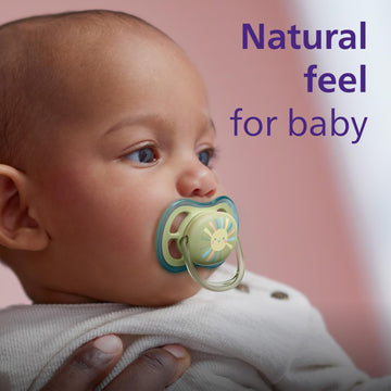 Philips Avent Ultra Air Pacifier - 4 X Light, Breathable Baby Pacifiers For Babies Aged 0-6 Months, Bpa Free With Sterilizer Car
