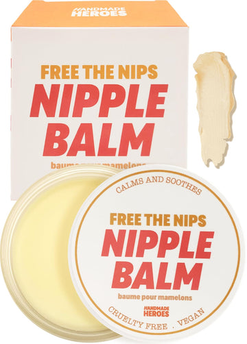 100% Natural & Vegan Nipple Balm By Handmade Heroes With Calendula Extract, Nipple Cream For Cracked Nipples And Growing Breast