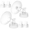 GOTOCUT 4PCS 24mm Breast Pump Flanges, Duckbill Valves Compatible with Spectra S1/S2/9Plus/Synergy Gold, Motif Luna, Wide-Mouth