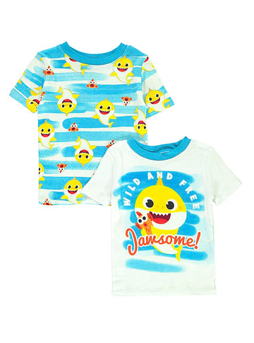 Nickelodeon Boys' Baby Shark Snug Fit Cotton Pajamas, Jawsome, Size 2T