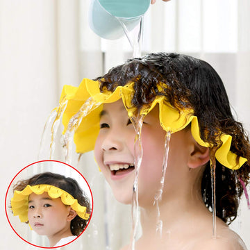 Baby Shower Cap Silicone Bathing Hat, Adjustable Shower Cap Kids, Infants Soft Protection Hat Safety Visor Cap Hat For Toddler C