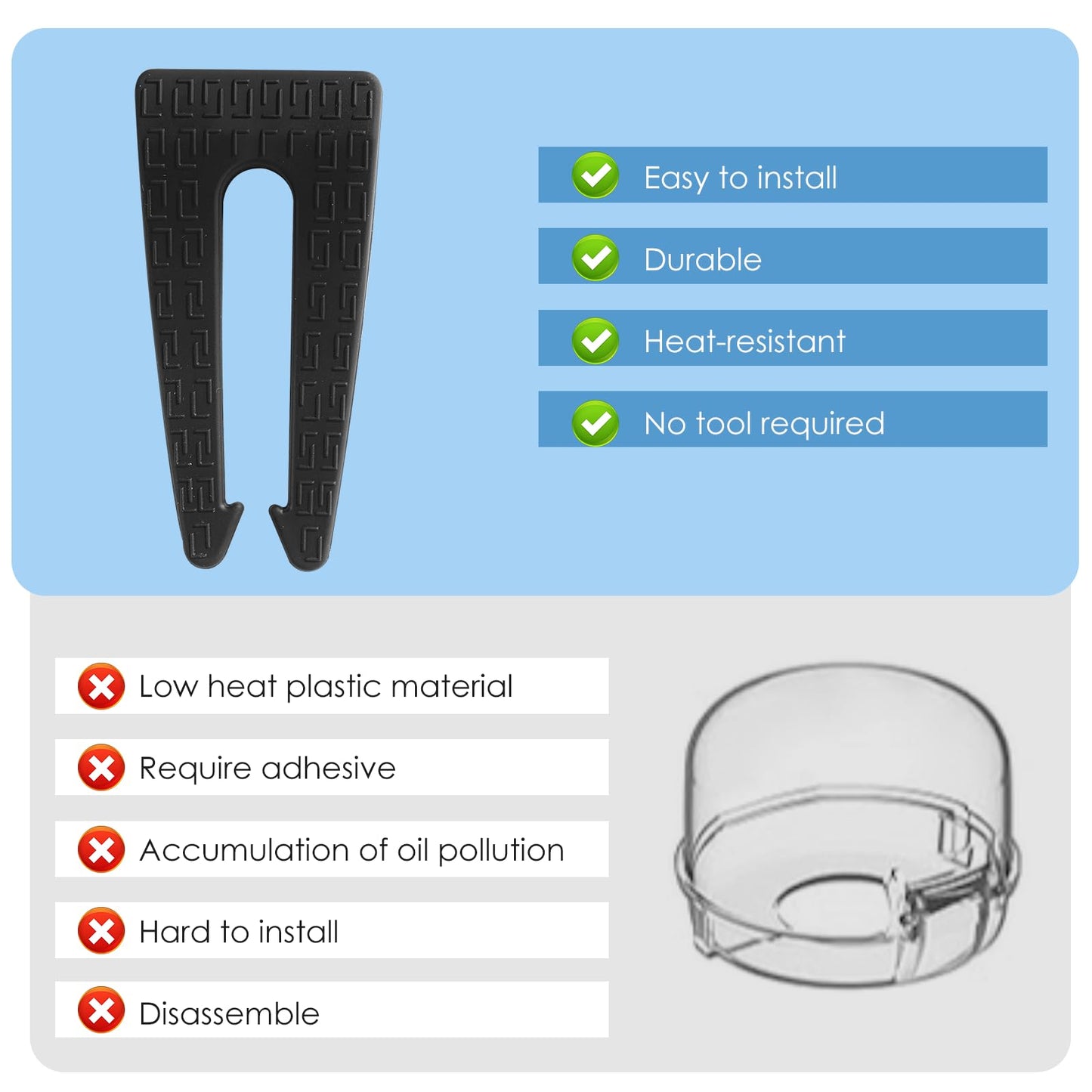 Gas Stove Knob Locks, Silicone Oven Knob Locks For Baby And Pets Safety (6 Pack, Black)