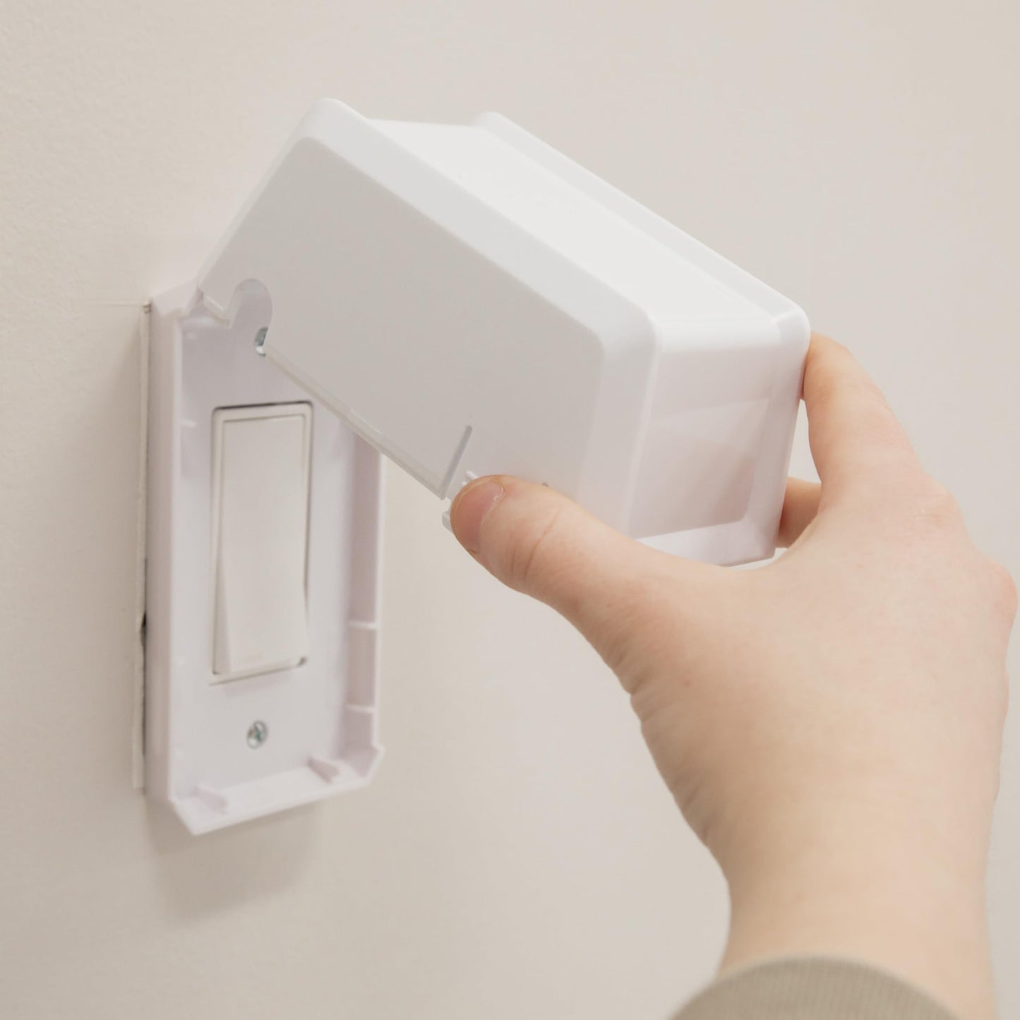 Home Safety White Outlet Cover Box, Award-Winning Brand, Child Safety, Includes Cover For Outlet Or Light Switch, White