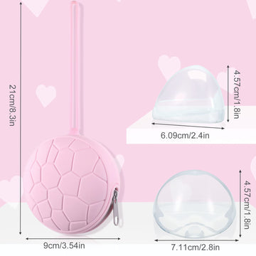 Nuanchu 4 Pieces Pacifier Holder Case Set 2 Silicone Portable Pacifier Case Cover Pouch For Diaper Bag With 2 Transparent Bpa Fr