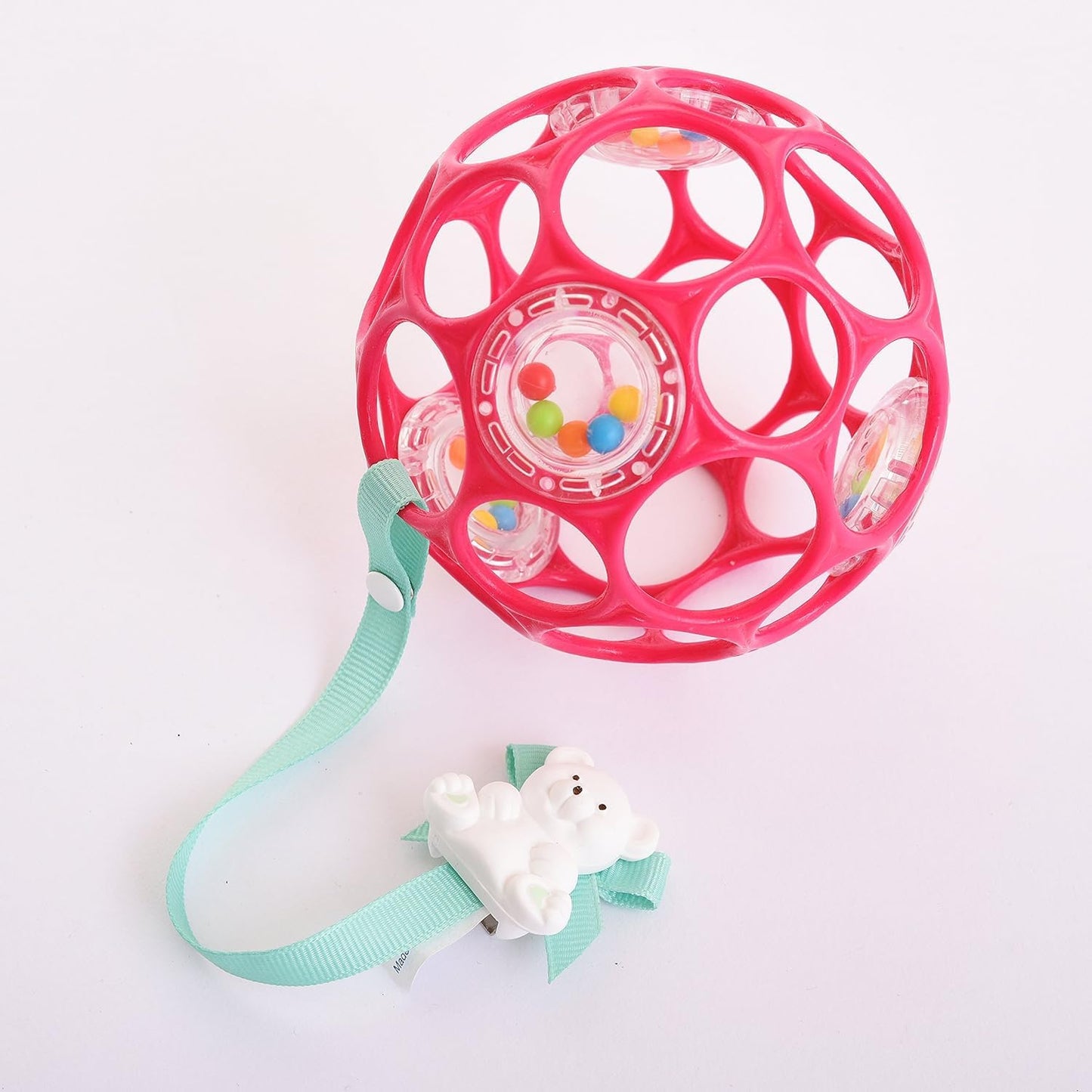 Baby Buddy Pacifier Clip Holder, Newborn Essential With Universal Fit For All Binky And Teether Brands, Ages 4+ Months, Pink, 1