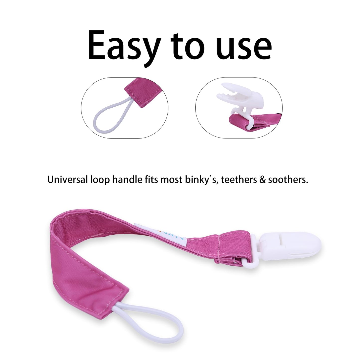 Alvababy Baby Pacifier Clips For Girls Pacifier Universal Holder Leash Pacifier Clip Binky Holder 8 Pack 8Dp05
