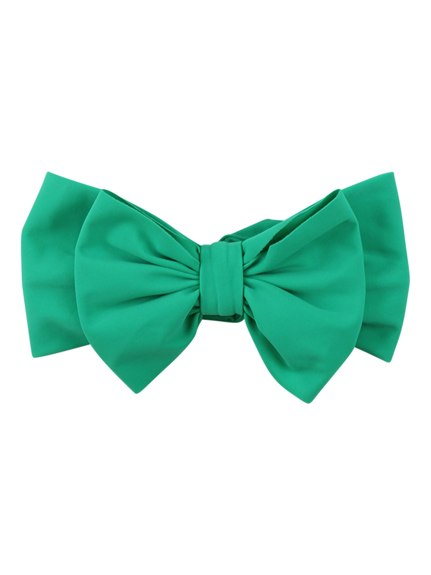 RuffleButts Girls Swim Bow Headband - Bright Green, One Size