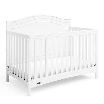 Graco Paris 4-In-1 Convertible Crib (White) - Greenguard Gold Certified, Converts To Toddler Bed, Daybed And Full Bed, Fits Stan