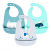 Yingjee Baby Bibs Silicone Feeding Bibs, Weaning Waterproof Bibs With Food Crumb Catcher Pocket Baby Bibs Easily To Clean, Comfo