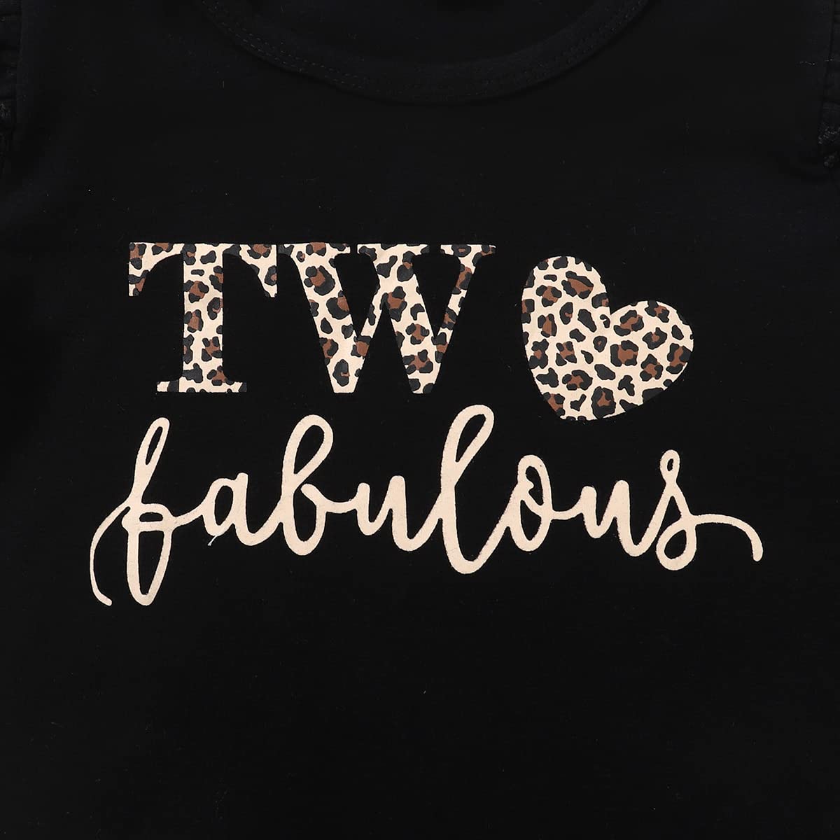 Baby Girl 2Nd Birthday Outfit Girl 2 Year Old Birthday Outfit Toddler Leopard Clothes (Leopard,3T)
