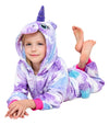 Cos Time Uniquecos Kids Unicorn Onesie Animal One Piece Pajamas Halloween Costumes (Purple Horse, 4T)