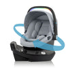 Evenflo Revolve180 Litemax Nxt Rotational Infant Car Seat With Sensorysoothe (Quartz)