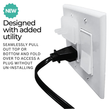 Clear Double Outlet Covers Baby Proofing (10 Pack, 20 Sockets) | Baby Proof Plug Covers For Electrical Outlets | Safe & Secure B