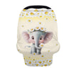 Biyejit Daisy Elephants Nursing Cover Breastfeeding Scarf - Baby Car Seat Covers, Infant Stroller Cover, Carseat Canopy for Girl