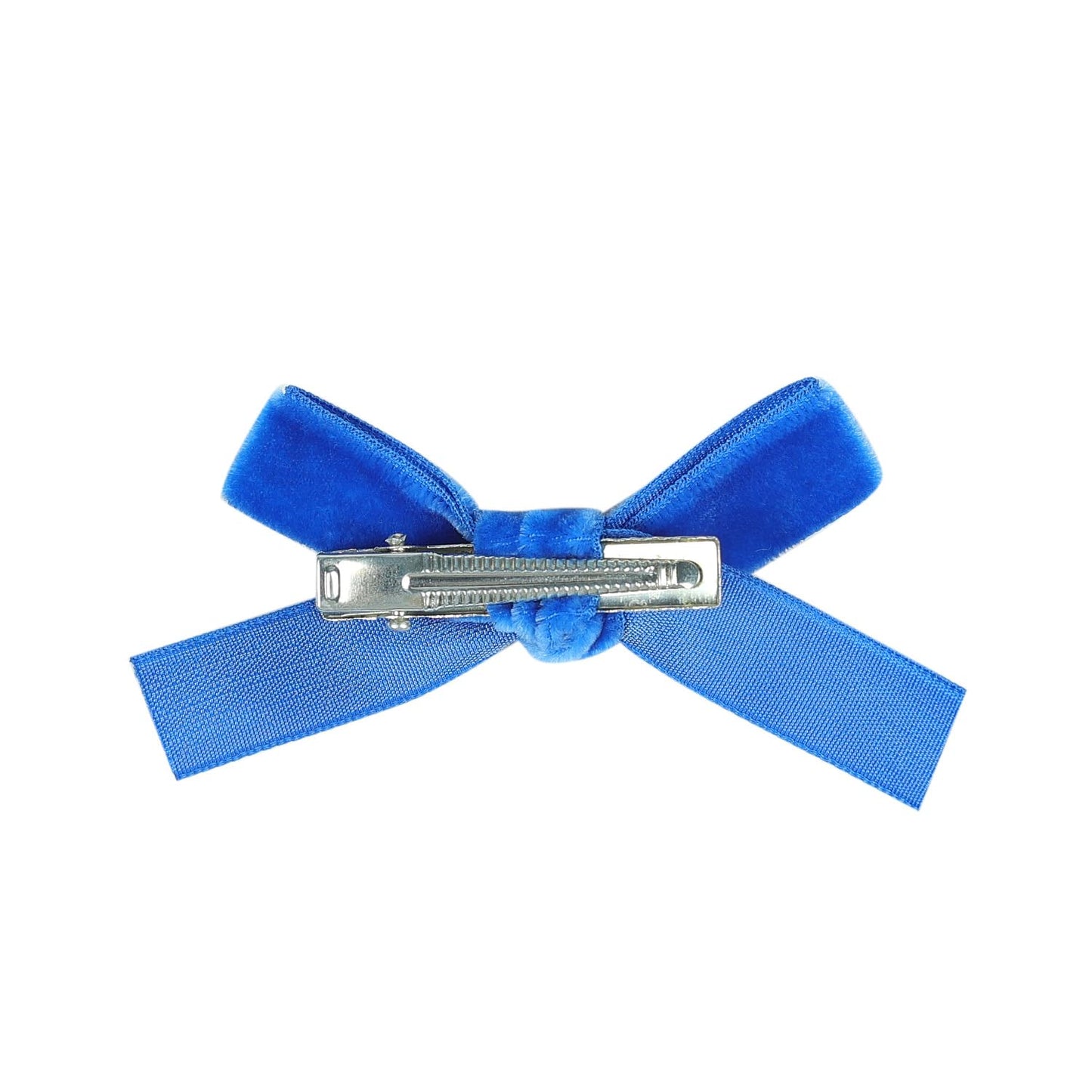 Cute 3.2' Royal Blue Assorted Velvet Bow Hair Clips For Baby Girls, Toddlers, Kids, And Teens - 2 Pack