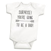 Bump And Beyond Designs Baby-Boys New Dad Suprise Pregnancy Announcement Newborn Leotard White, 0-3 Months