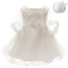 3Pcs Set Baby Girl Dress Christening Baptism Gowns Formal Dress (3 Months)