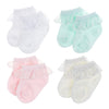 Dreshow Bqubo Baby Girls Socks Eyelet Ruffle Lace Socks Cute Frilly Socks Newborn/Infant/Toddlers/Kids Summer Thin Socks Dress S