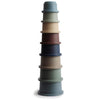 mushie Stacking Cups Toy 8 pcs | Made in Denmark (Forest)
