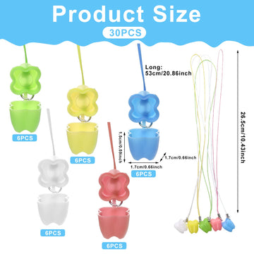 30 Pcs Lost Teeth Saver Necklace Baby Milk Tooth Storage Box Tooth Necklace For Lost Teeth Organizer Baby Teeth Saver Box Tooth
