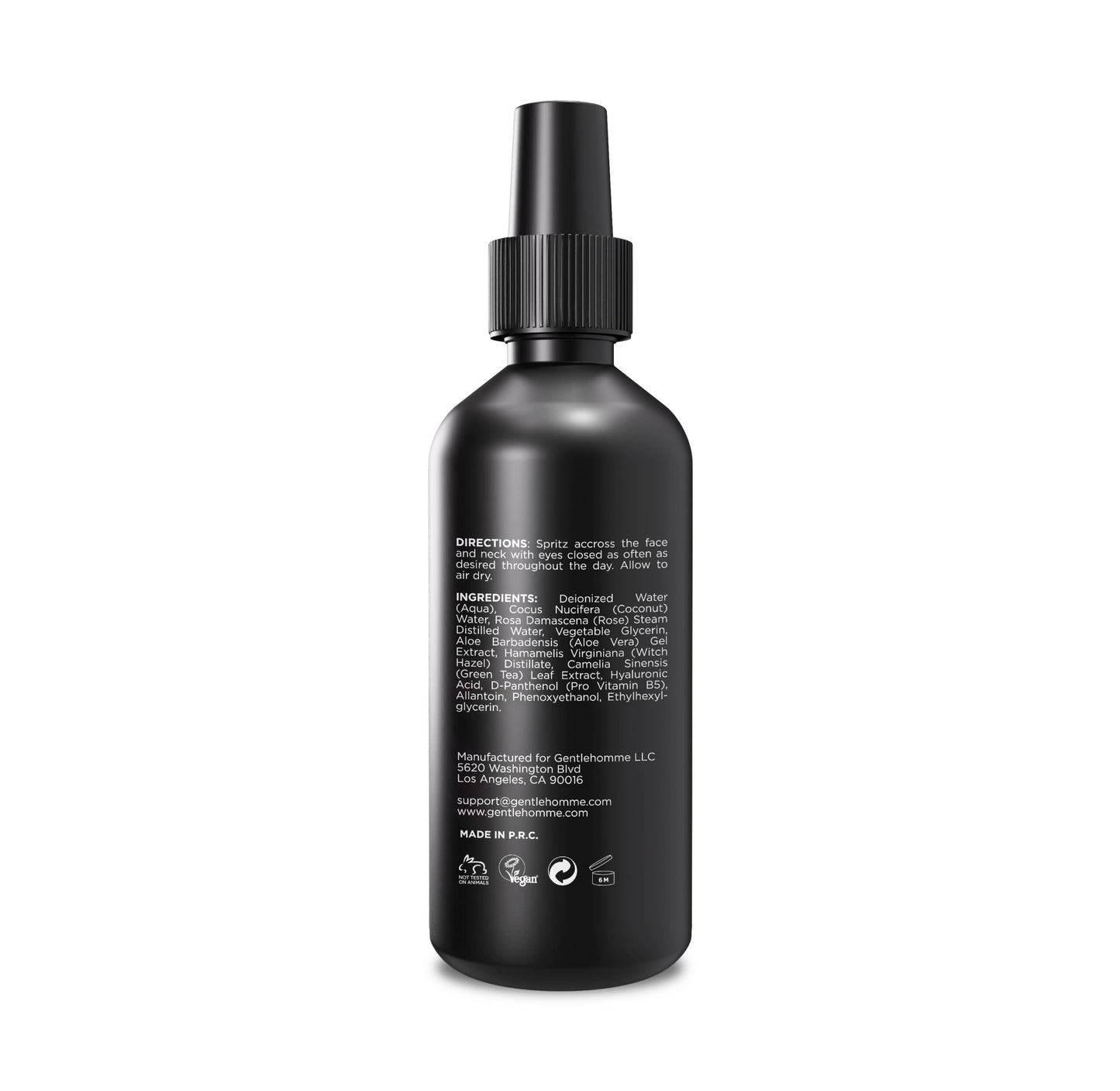 Hyaluronic Acid & Aloe Coconut Face Mist For Men - Hydrating & Refreshing Green Tea & Rose Water Facial Mist For All Skin Types