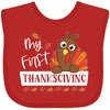 Inktastic My 1St Thanksgiving Cute Turkey Baby Bib Red 3C80E