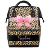 SPYORBKX Leopard Printed Baby Diaper Bags Nappy Backpack for Travel Baby Backpack for New Mom Dad Gifts Mom Backpack for Women