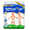 Bumtum Baby Diaper Pants, Xl Size, 108 Count, Double Layer Leakage Protection Infused With Aloe Vera, Cottony Soft High Absorb T