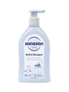 Sanosan Bath & Shampoo Hydrolysed Milk Protein Formula Daily Head To Toe Milky Wash No Tear Formula For Newborn Baby 2 In 1 Sham