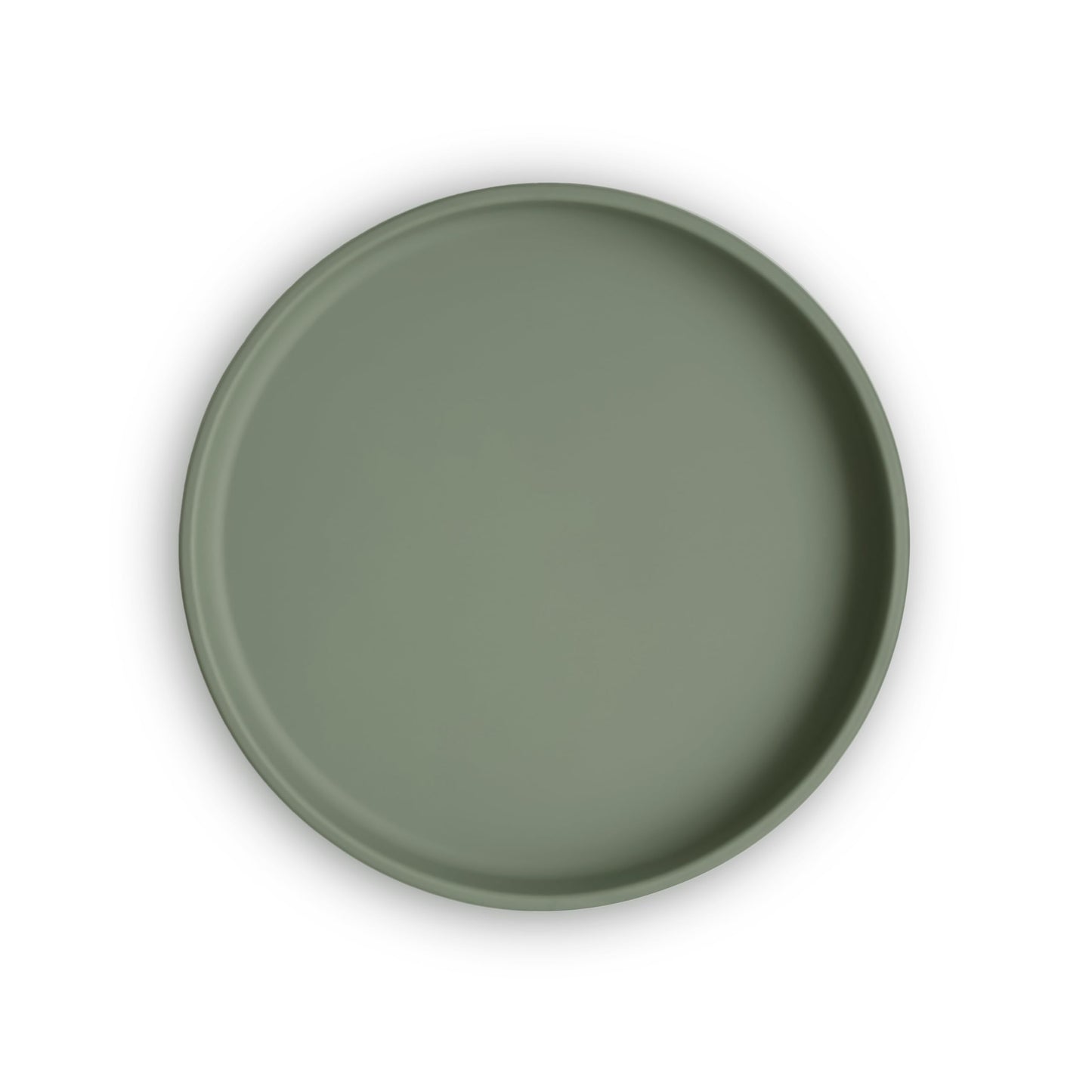 mushie Classic Silicone Suction Plate | BPA-Free Non-Slip Design (Dried Thyme)