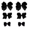 Black Bows For Girls,6Pcs Hand-Made Grosgrain Ribbon Hair Bows Alligator Clips Hair Accessories For Little Teen Toddler Girls Ki