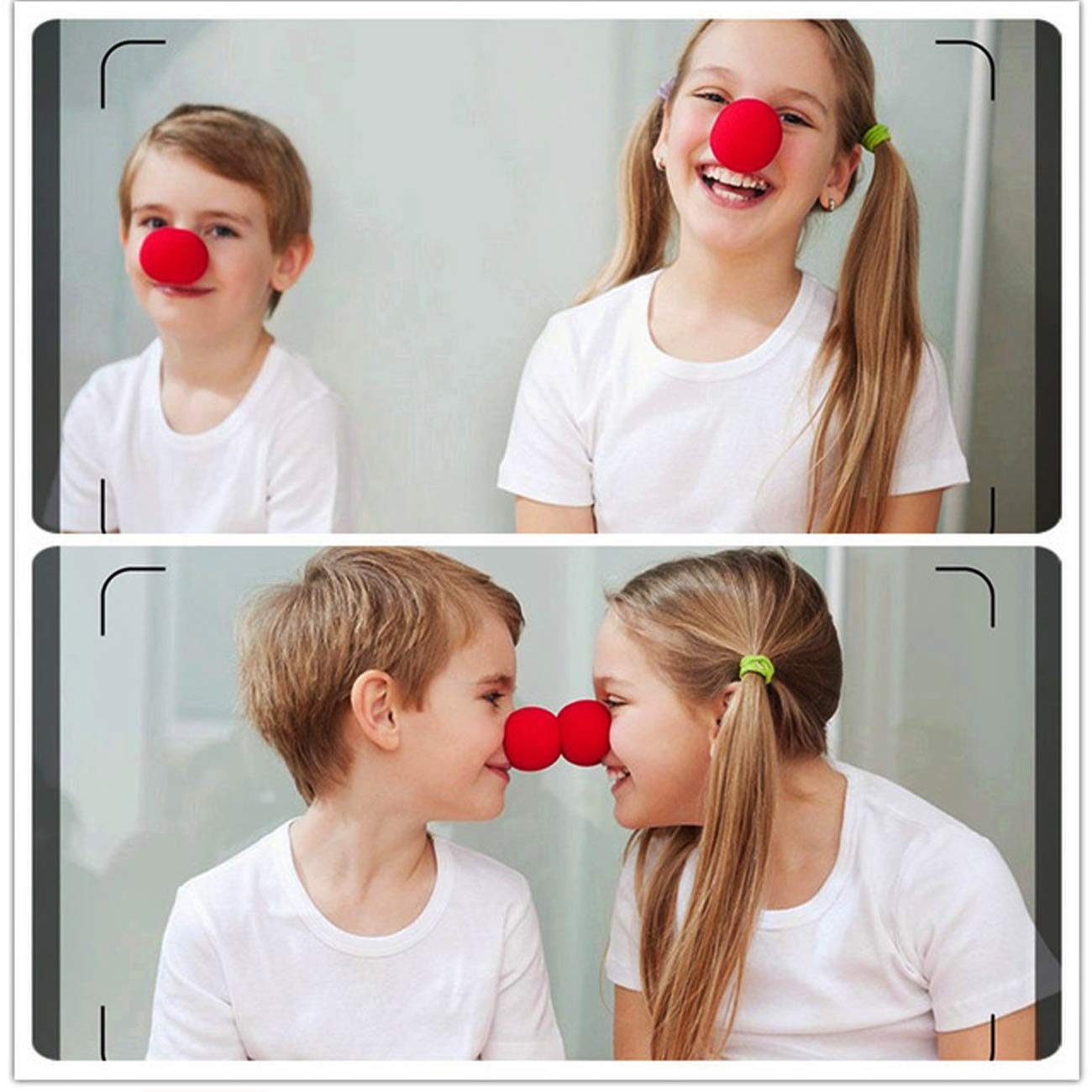 Tihood 35Pcs 2'X2' Red Circus Clown Nose Bulk For Party Halloween Costume Supplies Christamas