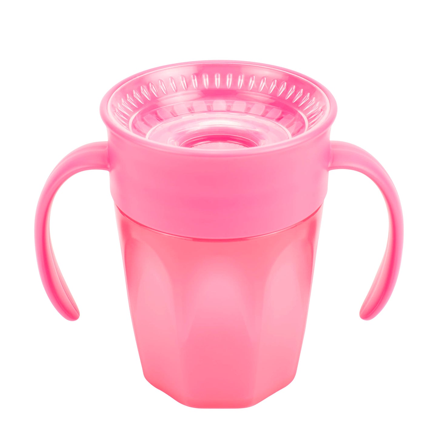 Dr. Brown'S Milestones Cheers 360 Cup Spoutless Transition Cup With Handles For Easy Grip And Leak-Free Learning, Pink, 7 Oz/200