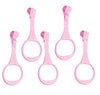 5Pcs Walk Assistant Plastic Crib Pull Rings - Baby Pull Up & Hanging Rings For Infant Toddler Practice Tool (Pink)