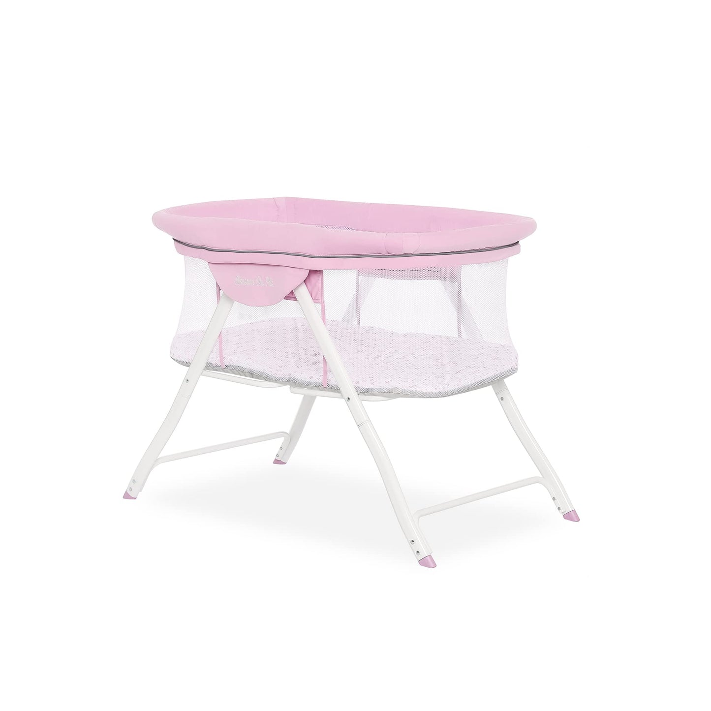 Dream On Me Poppy Traveler Portable Bassinet in Purple and Pink, Lightweight, Spacious and Convenient Mesh Design, JPMA Certifie